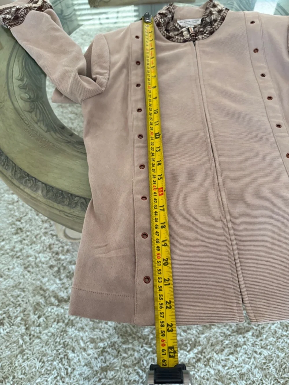 St John Sport By Marie Gray Mixed Media Mock Neck Jacket Tan Size P Quiet Luxury